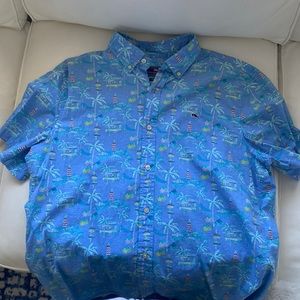 Mens Vineyard Vines Button Down Short Sleeve Shirt